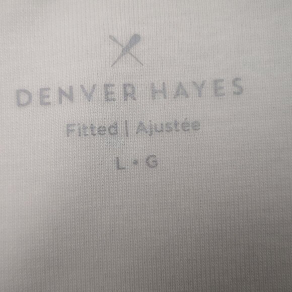 NWT Denver Hayes Ladies Size Large White V-neck Fitted 3/4 Sleeves T-shirt - Picture 3 of 13